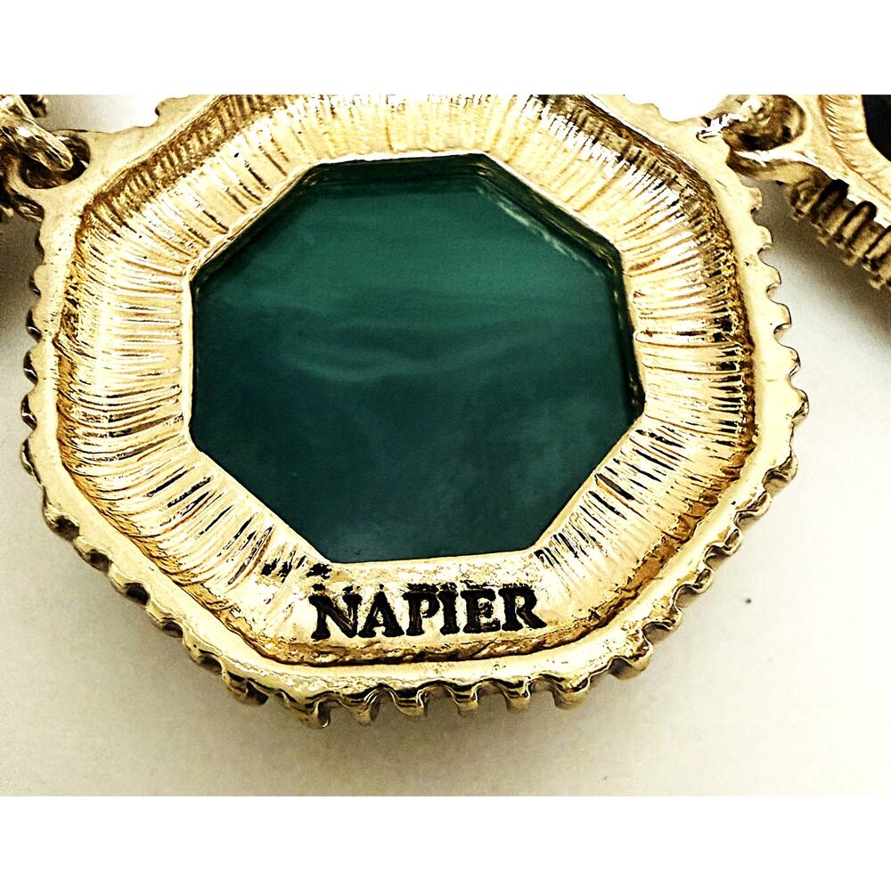 Vintage Napier Statement Necklace Multi-Color Faceted Geometric Resin Stones